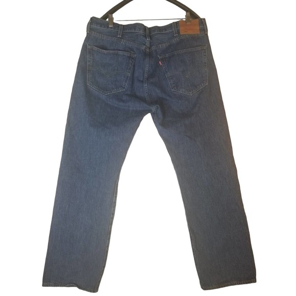 Levi's 501 Button Fly Blue Jeans straight leg Men's‎ Size 40x32 - Picture 2 of 8